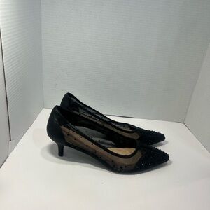 Chic Black Mesh Women's Heels